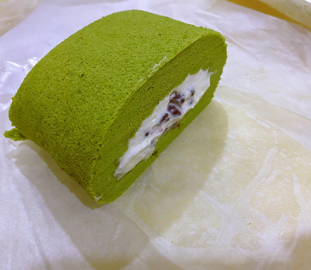 完美抹茶蜜豆蛋糕卷