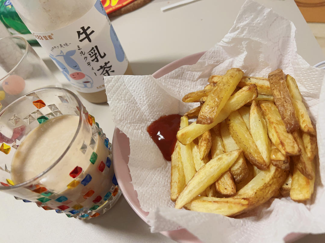 0失败！超简单！很省油！空气炸锅版薯条，现做现吃哦