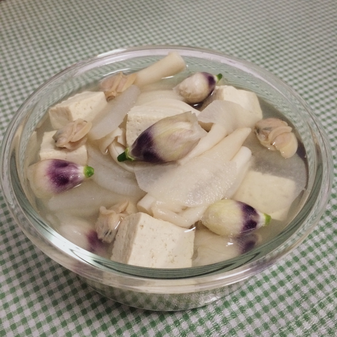 木槿花豆腐汤