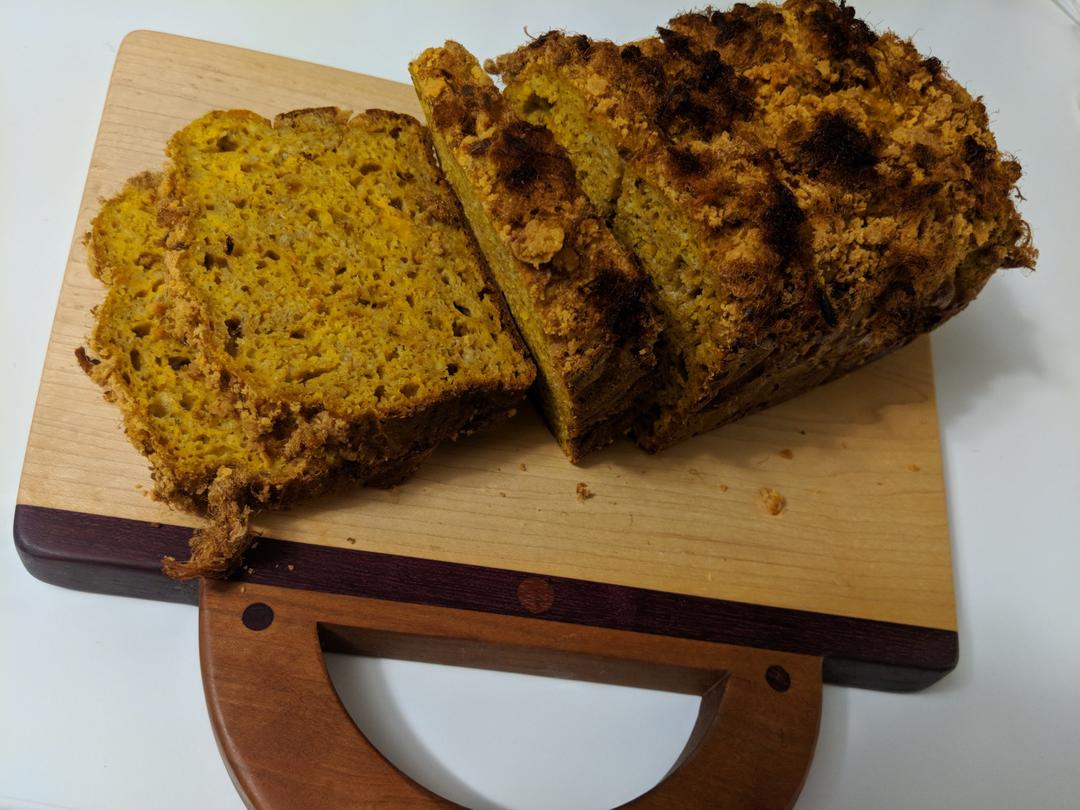 全麦咸蛋肉松南瓜快手咸面包【健康主食】