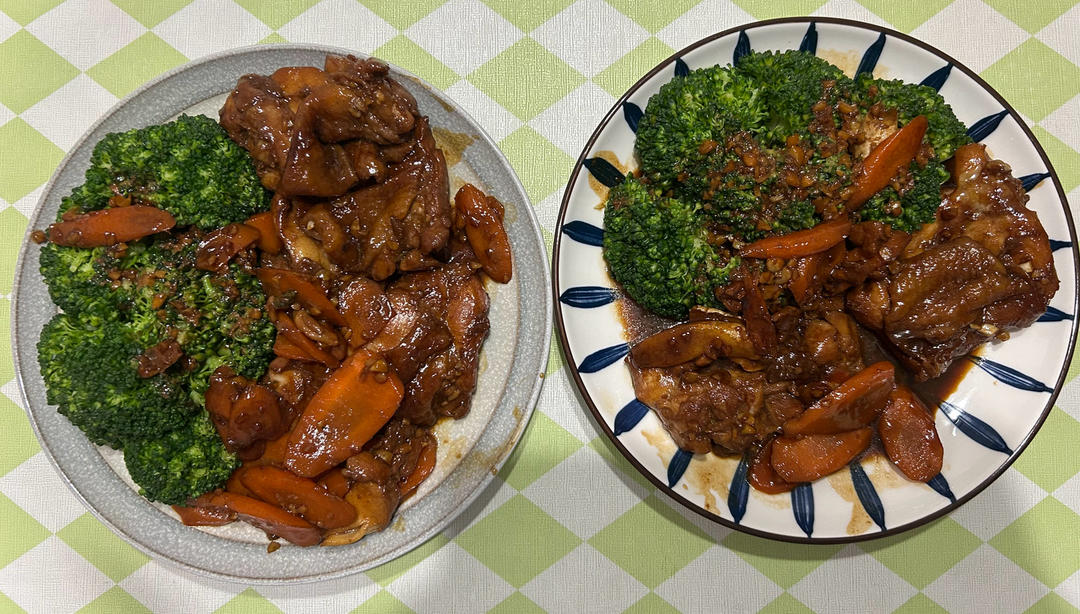 不放一滴油的照烧鸡腿饭