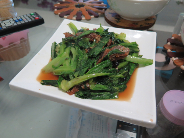 豆豉鲮鱼炒油麦菜