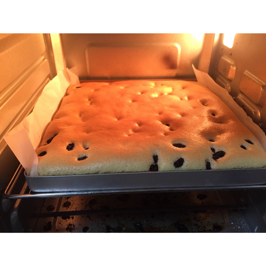 漂亮的葡萄干蛋糕卷