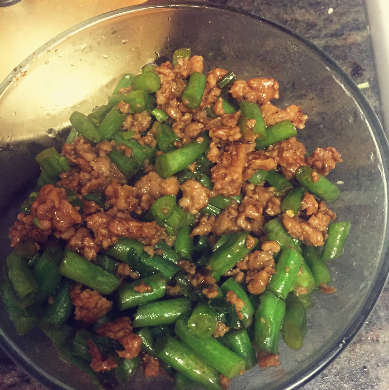 肉沫豆角下饭菜