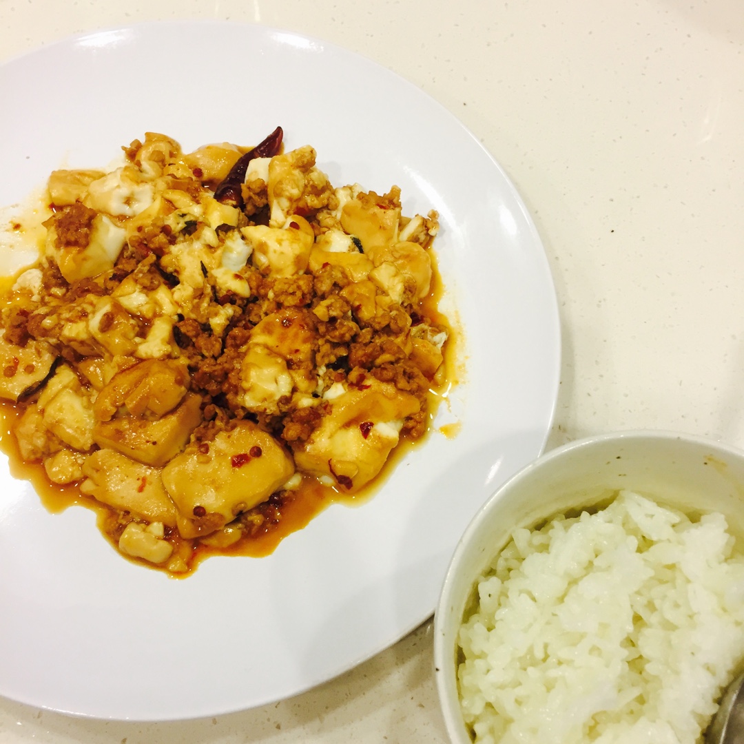 家常红烧肉末豆腐