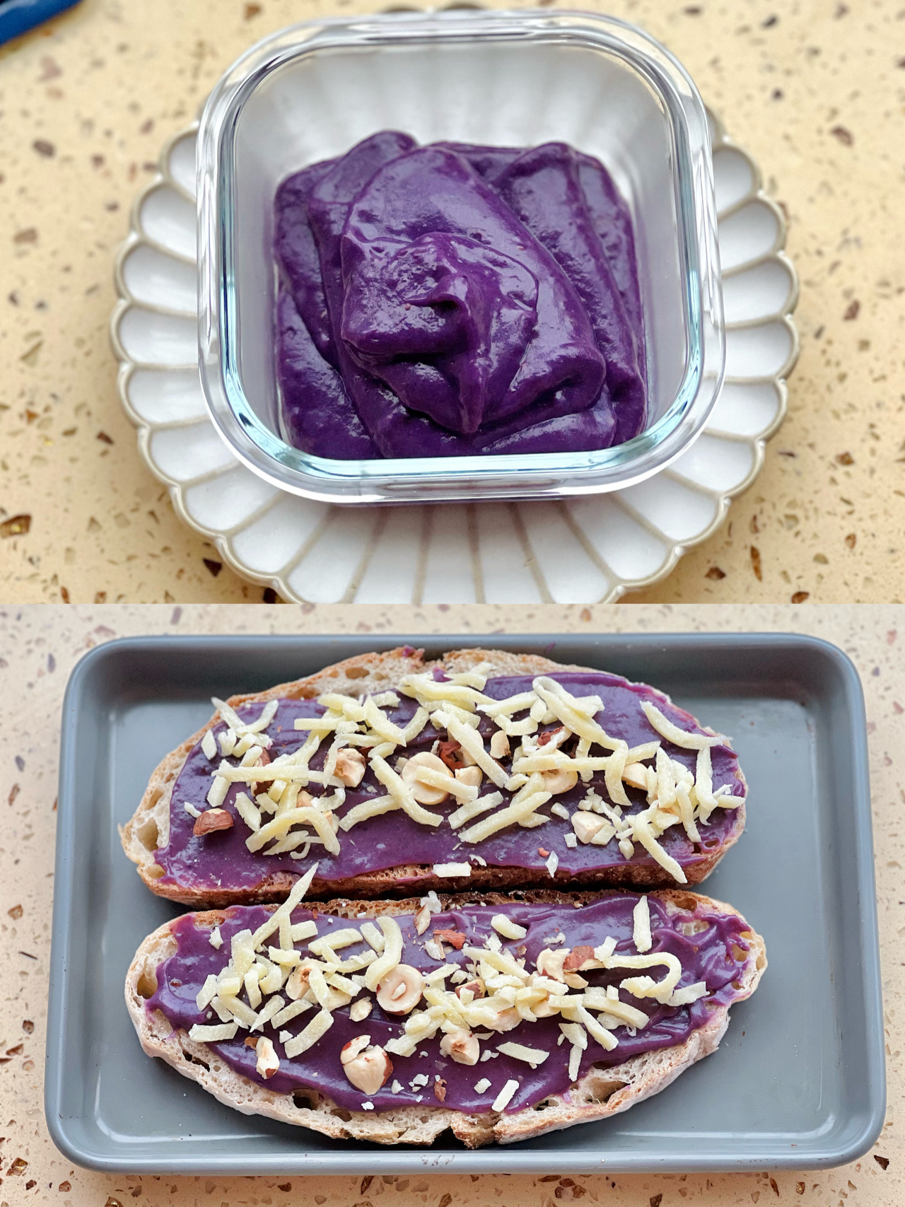 自制无糖香甜黑枸杞甜芋泥 魅惑紫的做法
