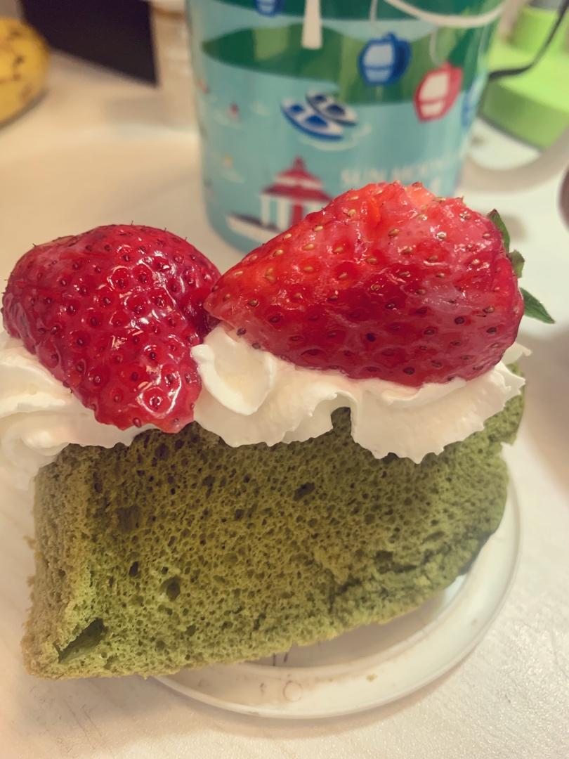 抹茶蜜豆戚风蛋糕