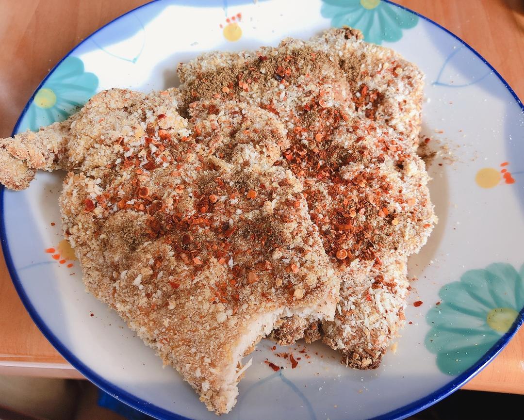无油烤鸡排（面包糠鸡胸肉）