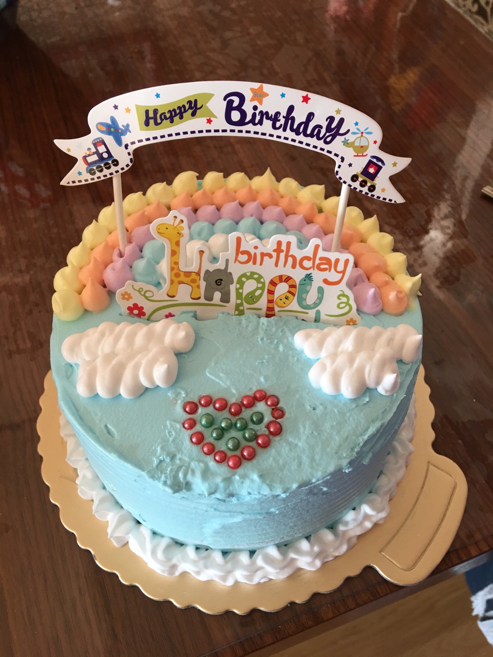 六寸彩虹蛋糕的做法