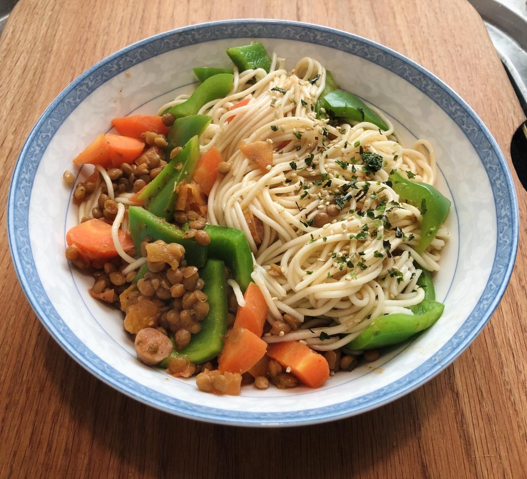 【暖身】高蛋白番茄虾仁炖小扁豆 Lentil Stew with Shrimp and Mushrooms