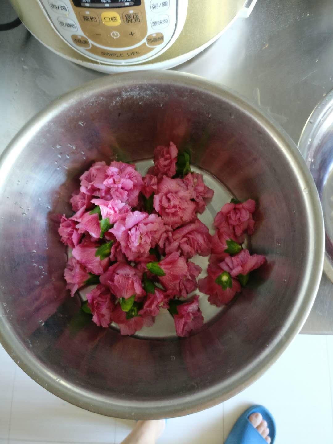 木槿花炒鸡蛋的做法