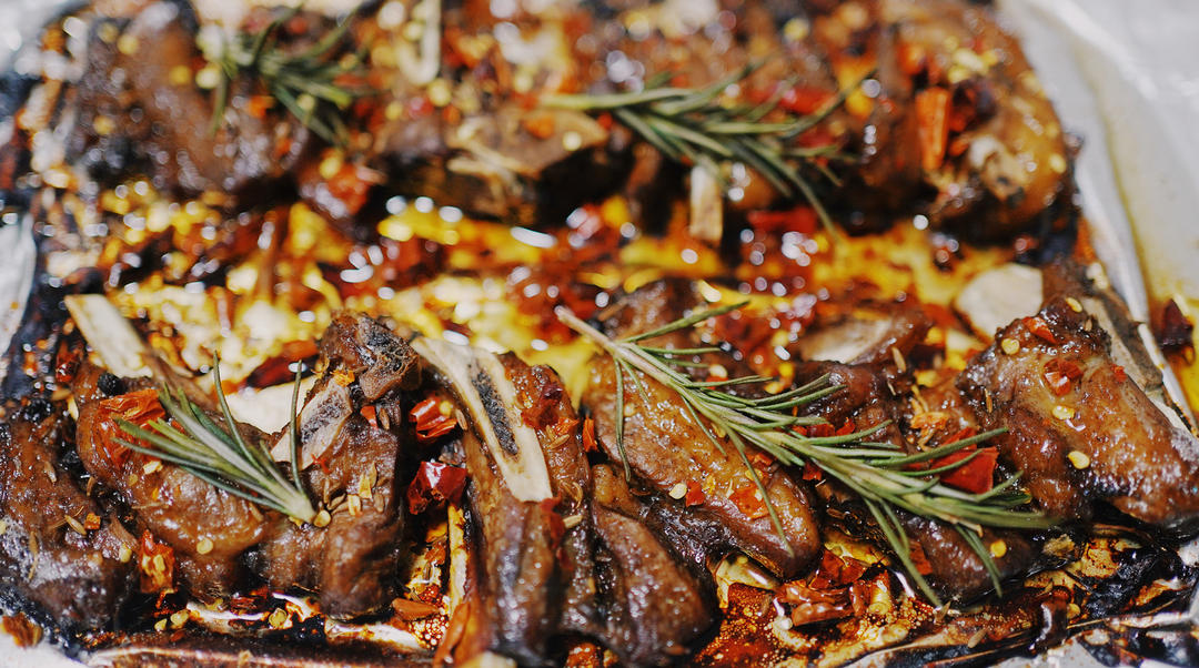 家庭烤箱烤羊排