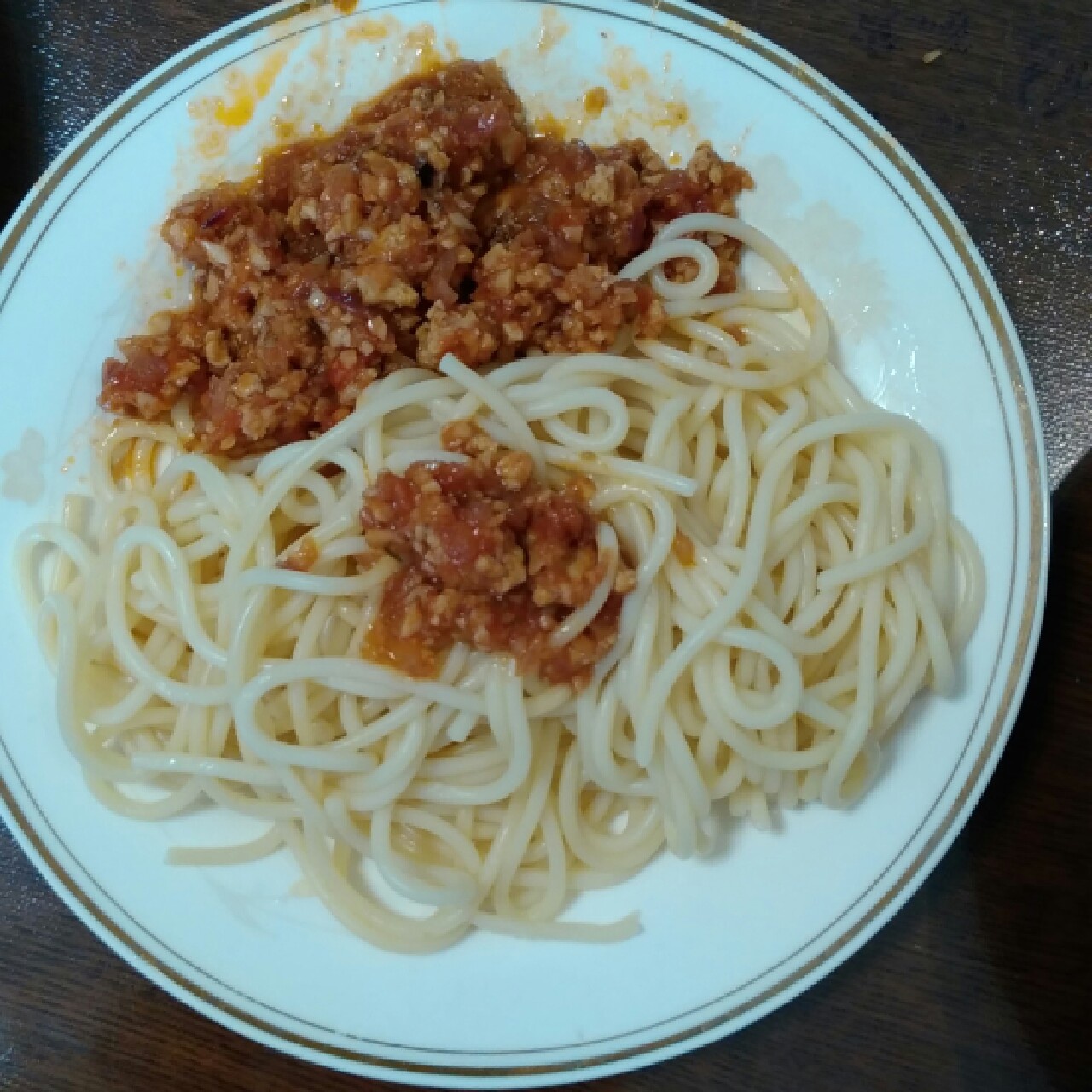 蕃茄蘑菇肉酱意大利面