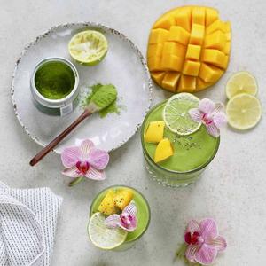早餐健康饮品系列—芒果绿茶奶昔的做法 步骤3