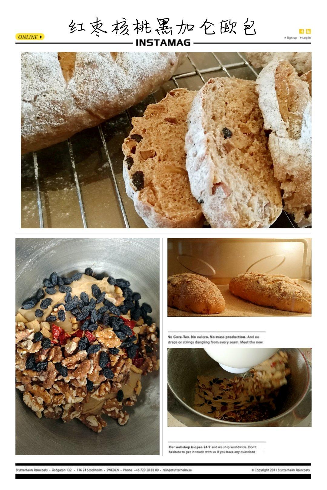 核桃红枣软欧包