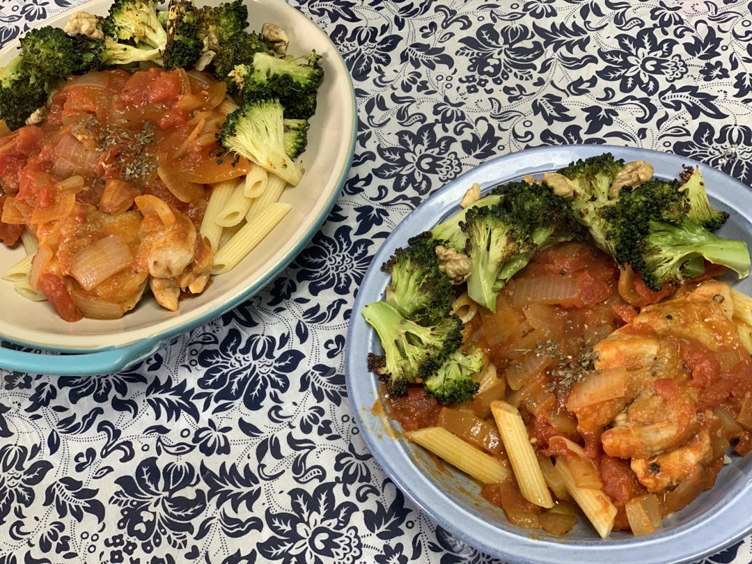 茄汁鸡腿佐意面