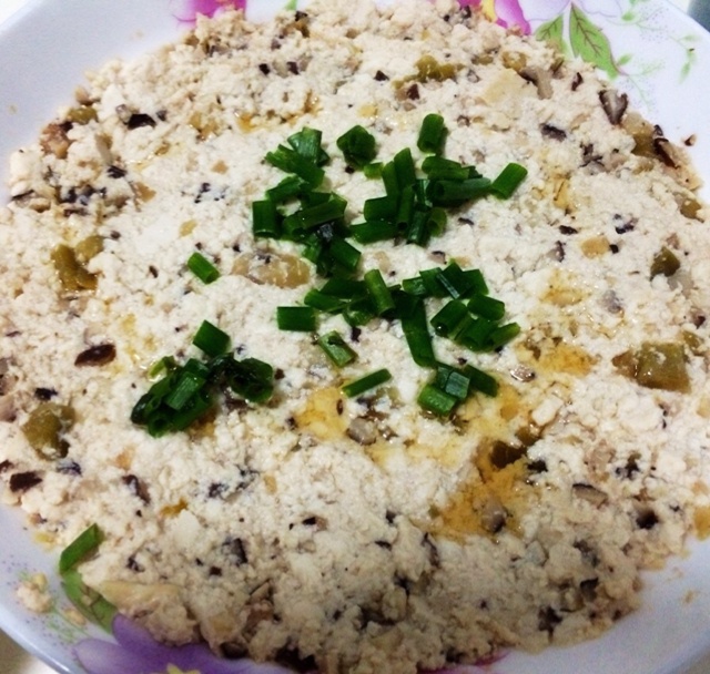 蒸豆腐饼