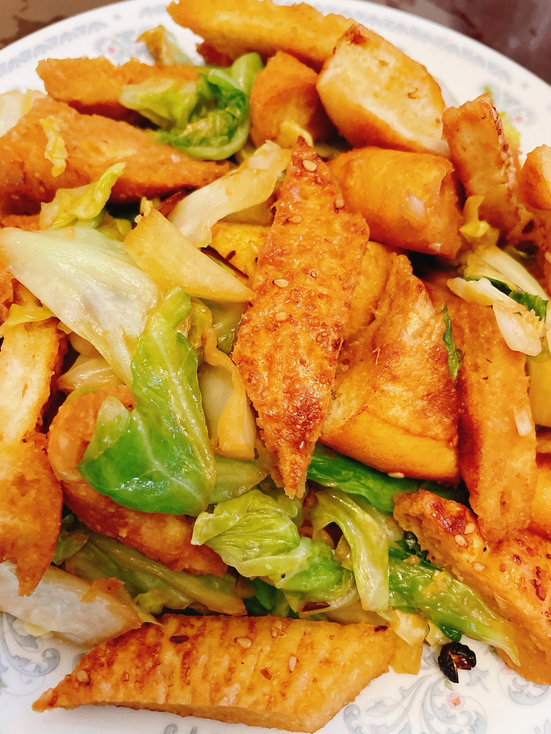 包菜炒馕饼