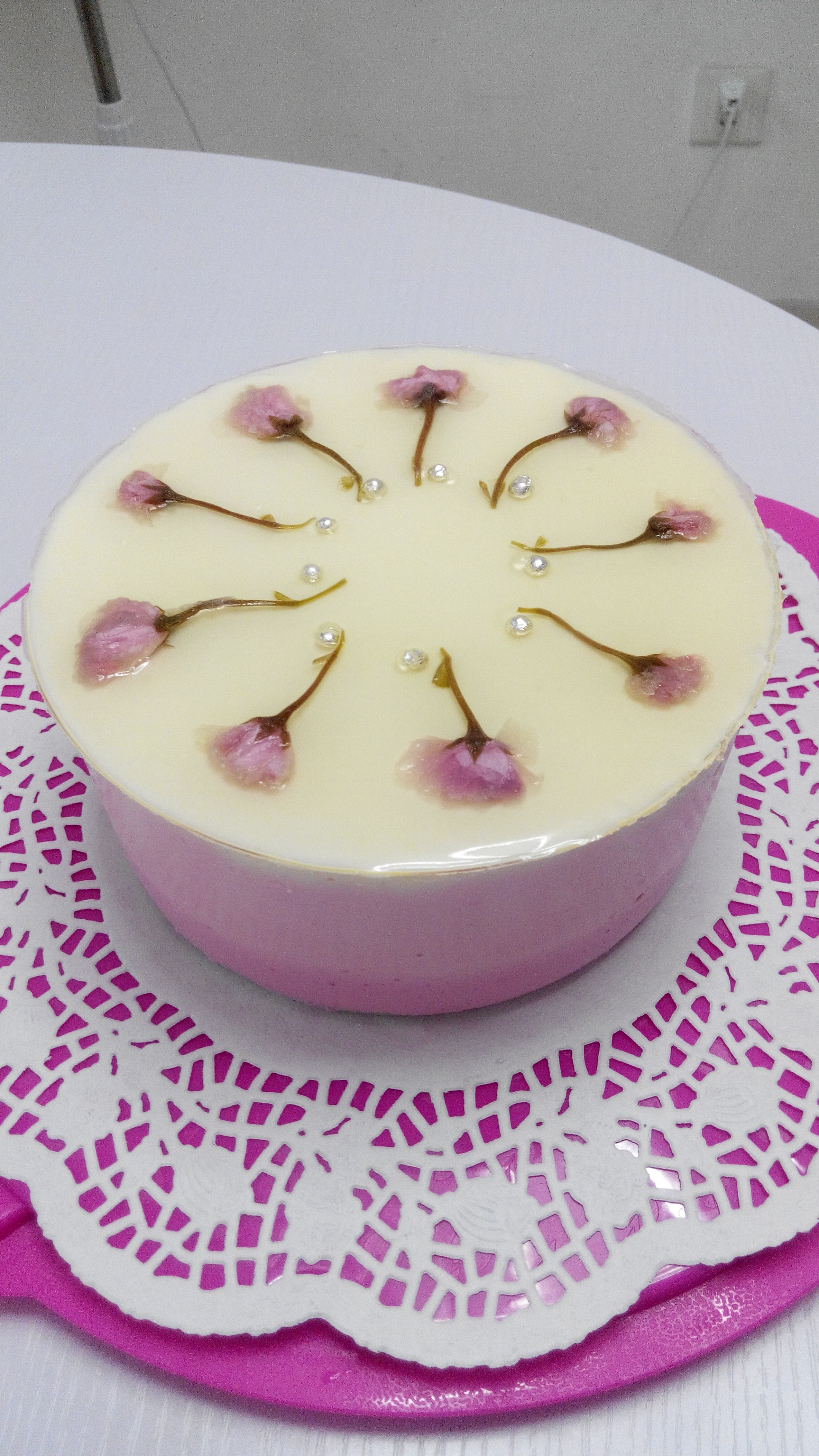 合羽_kj8v做的樱花渐变慕斯蛋糕(6寸)