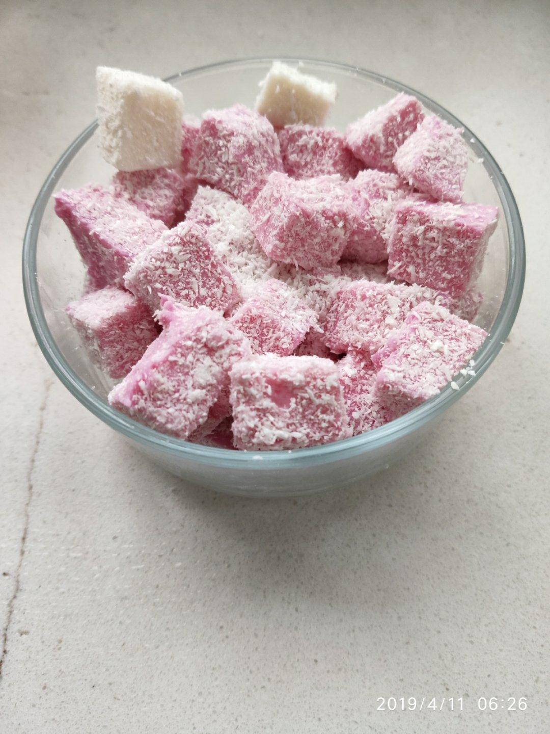 少女心爆棚的火龙果牛奶小方