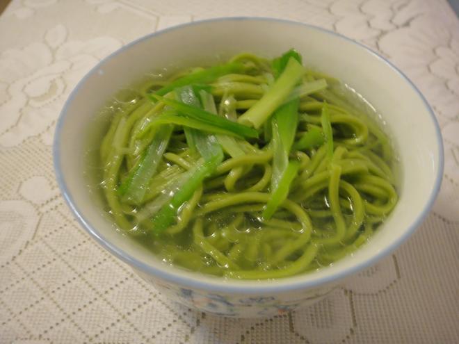 绿色清汤面的做法