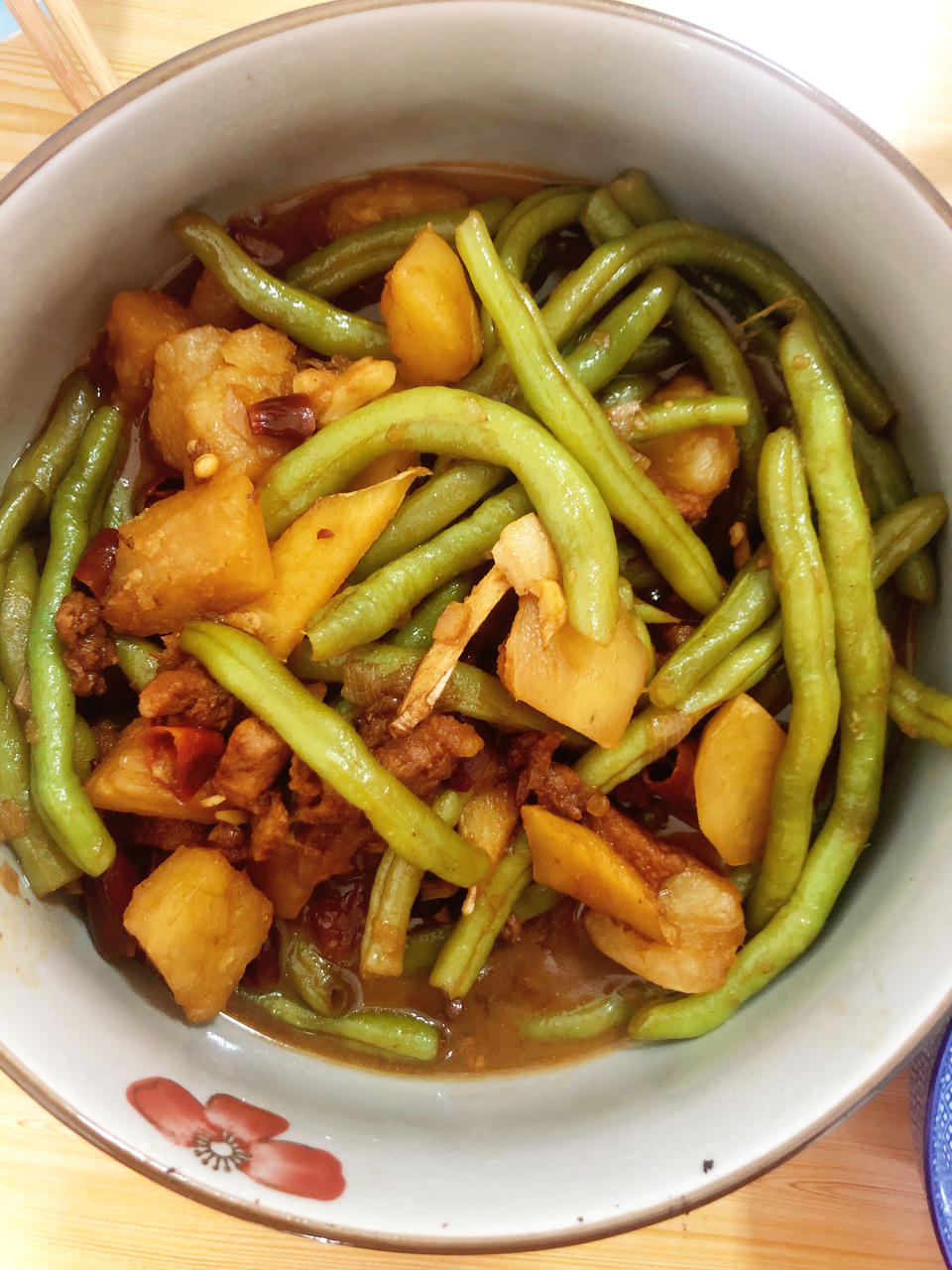 硬菜代表--排骨炖豆角土豆（豆角焖面胚子）