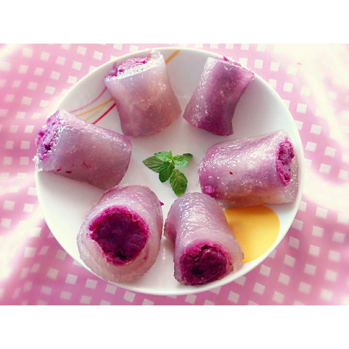 水晶紫薯糕