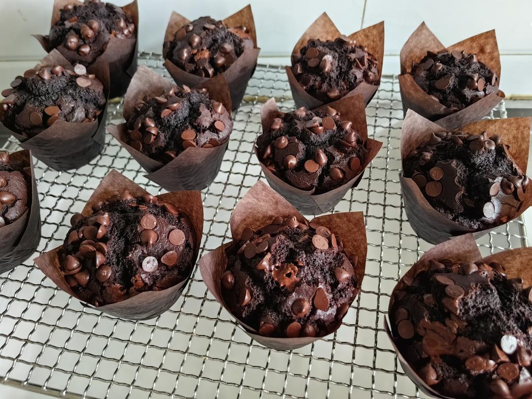在家做巧克力蘑菇头麦芬蛋糕🍫