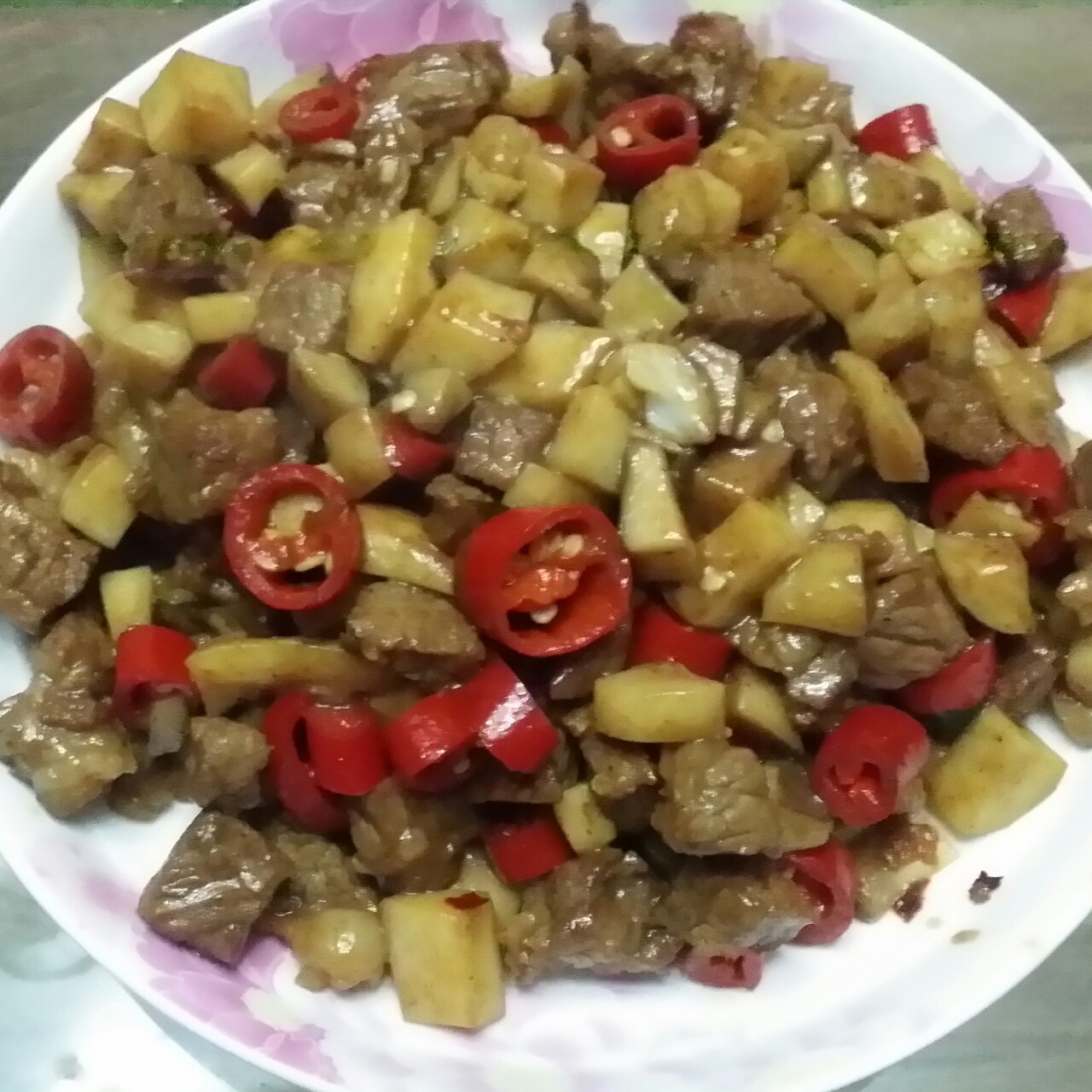 黑椒杏鲍菇牛肉粒