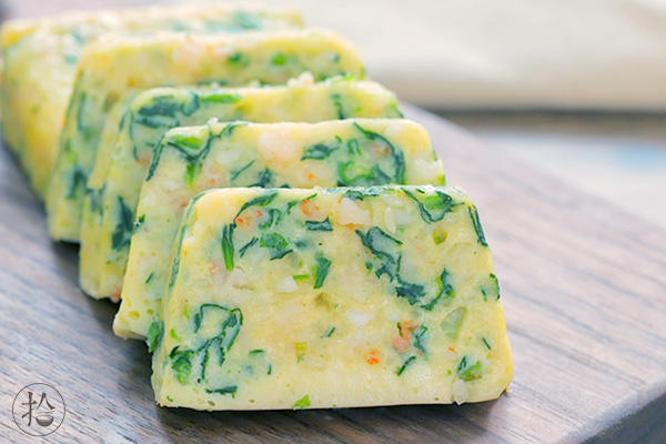 鲜虾鸡蛋糕的做法