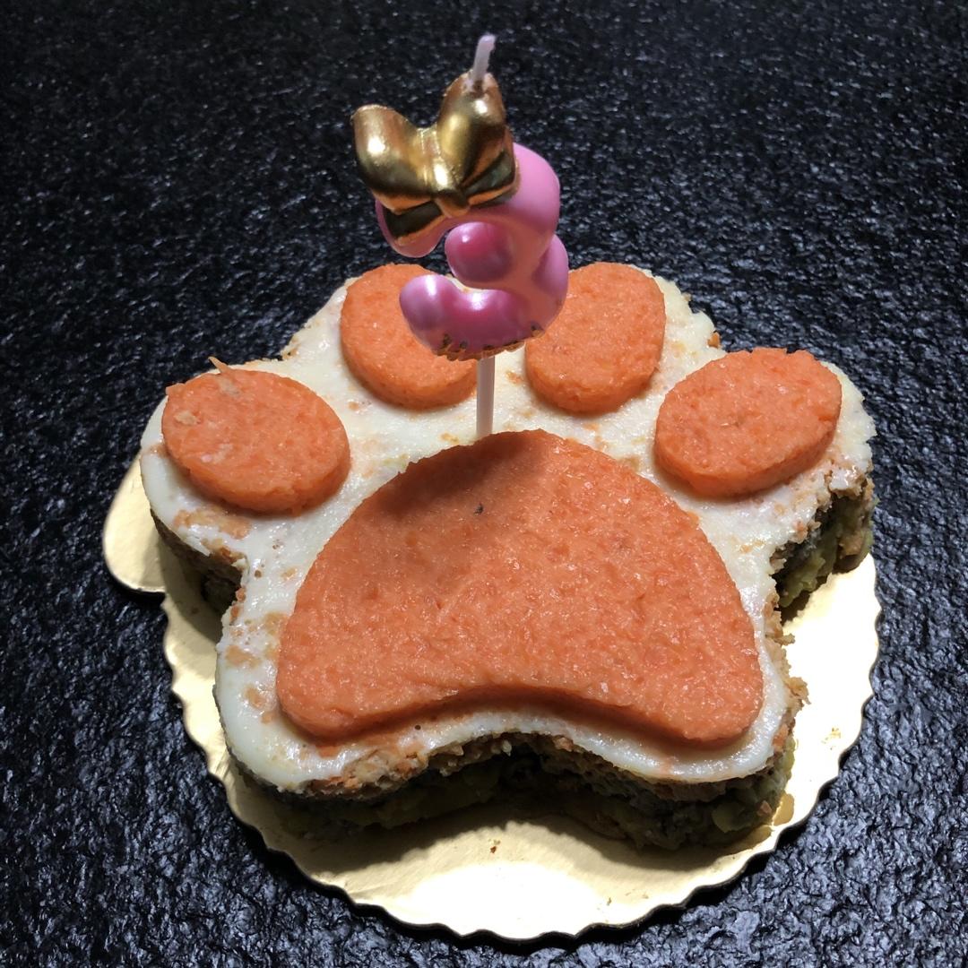 只会闲白直做的高颜值 高营养 免烤箱 狗狗蛋糕(狗吃的蛋糕)