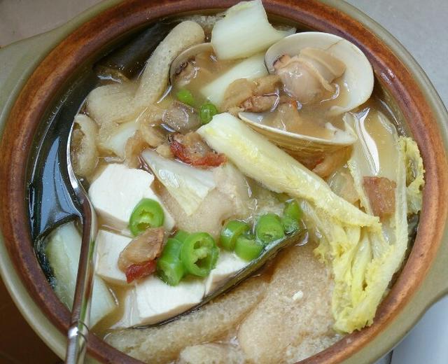 白菜豆腐味噌汤的做法
