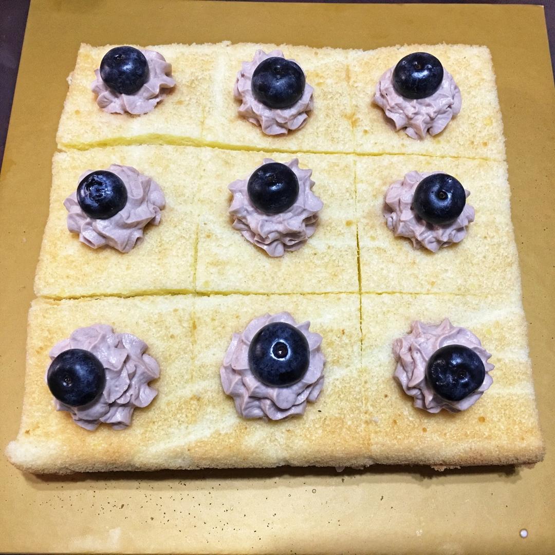 可可方形装饰蛋糕