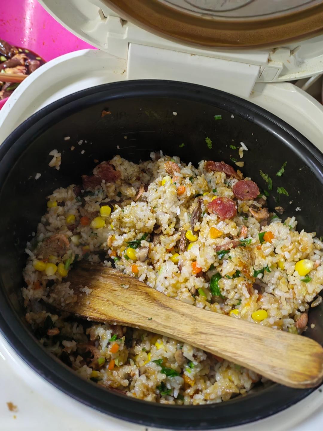 😍电饭煲腊味饭-懒人版