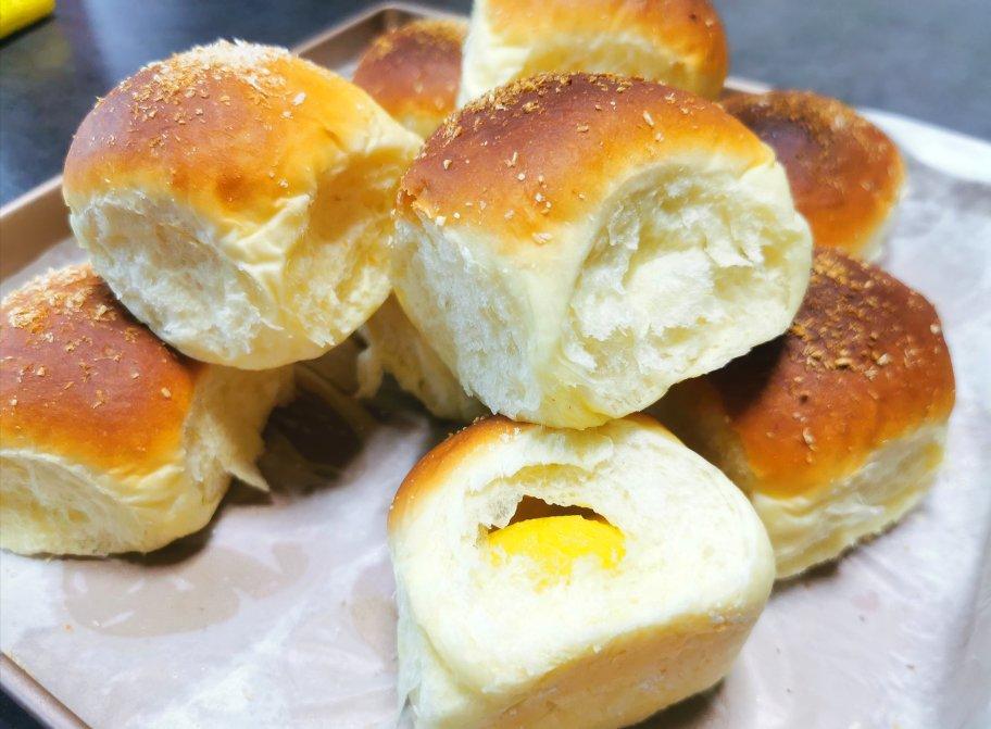 奶黄小餐包-一次发酵超好吃（附快手奶黄馅制作方法）