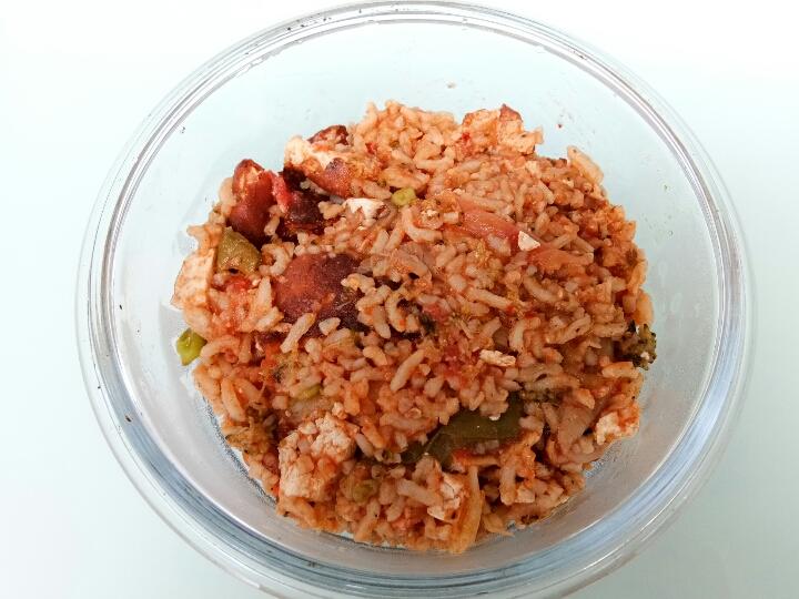 健康低脂番茄杂蔬炒糙米饭