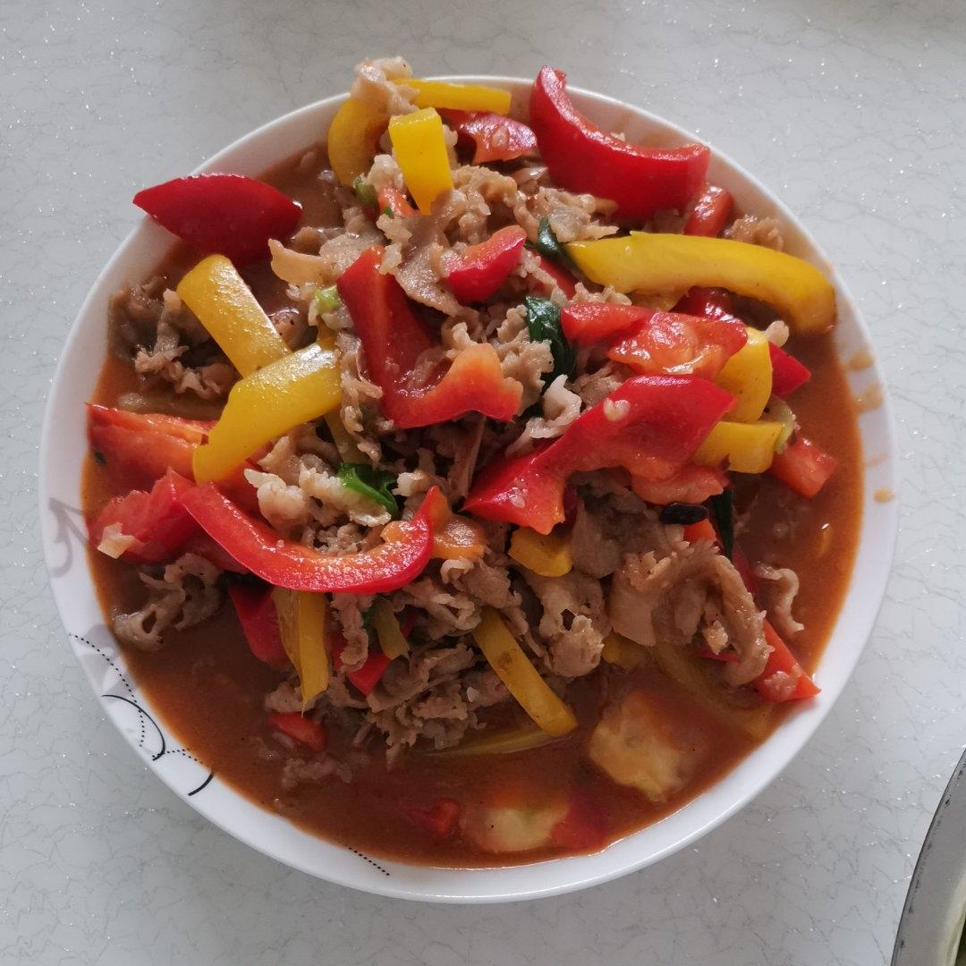 零失败的彩椒炒牛肉