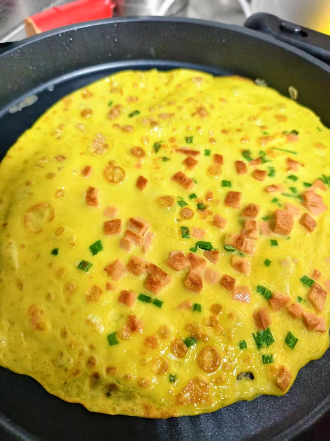 鸡蛋火腿饼