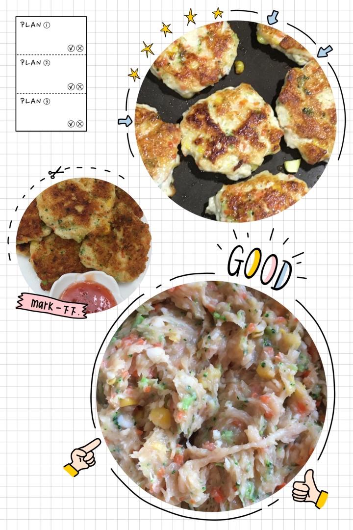 减肥餐低脂鸡胸肉饼