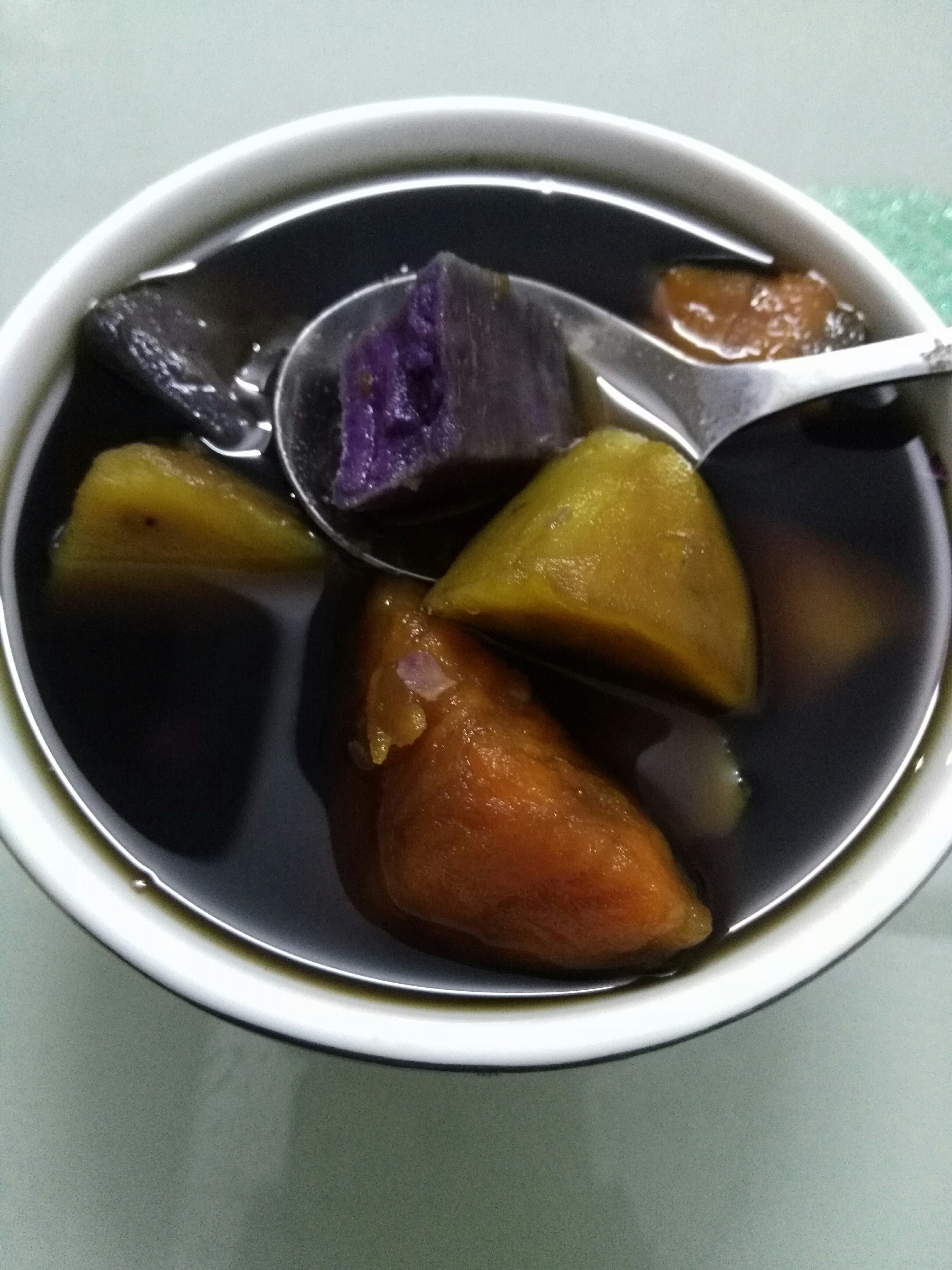 姜糖红薯紫薯糖水的做法