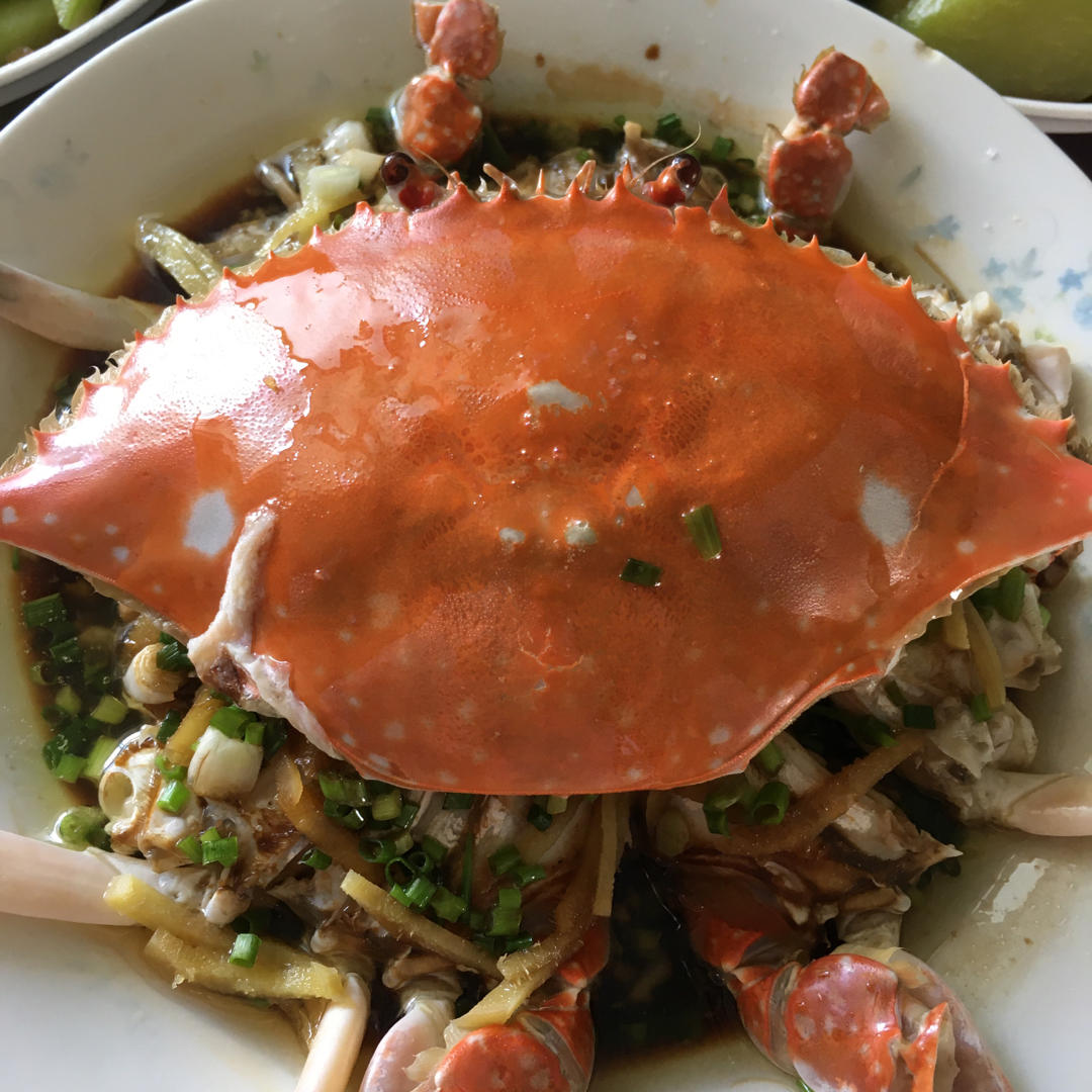 肉末蒸梭子蟹