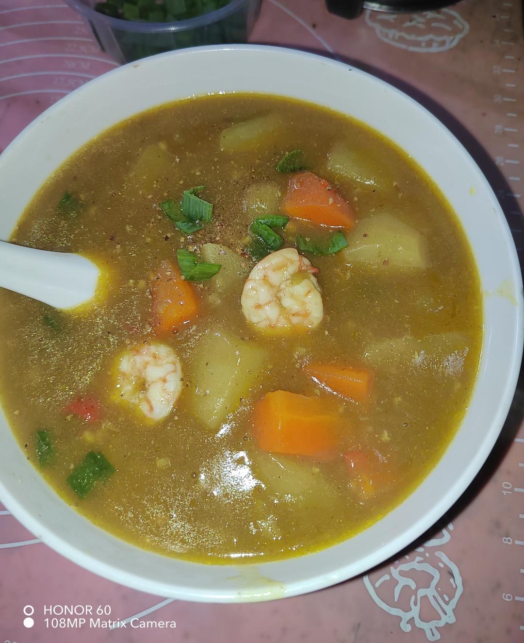 咖喱土豆虾仁