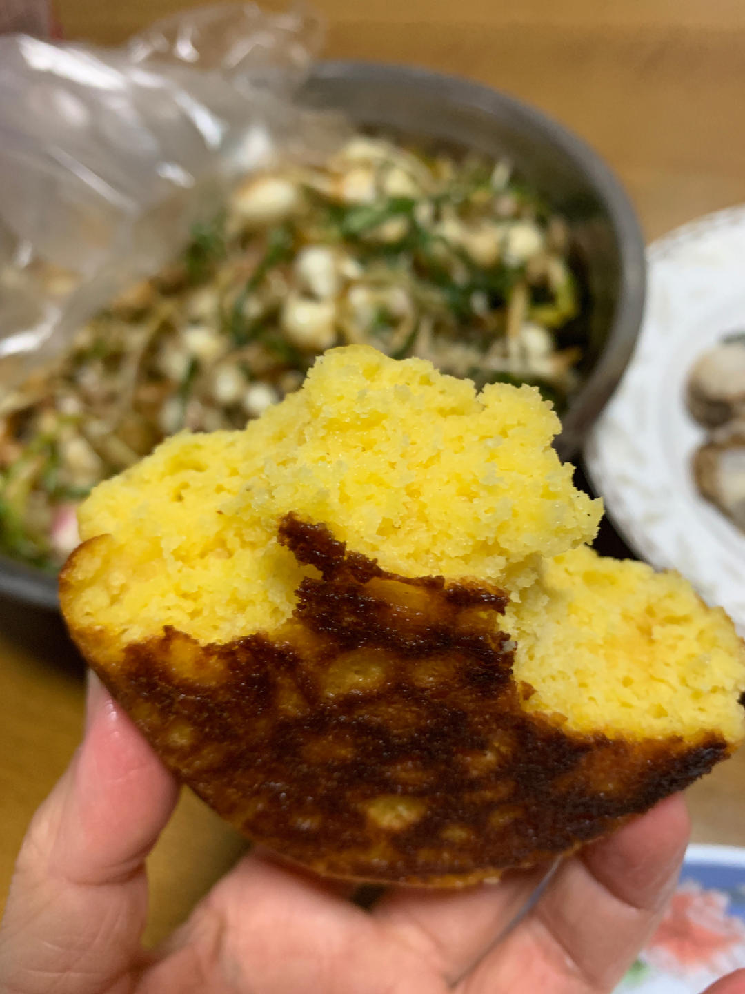 玉米面贴饼（脆底➕发面）