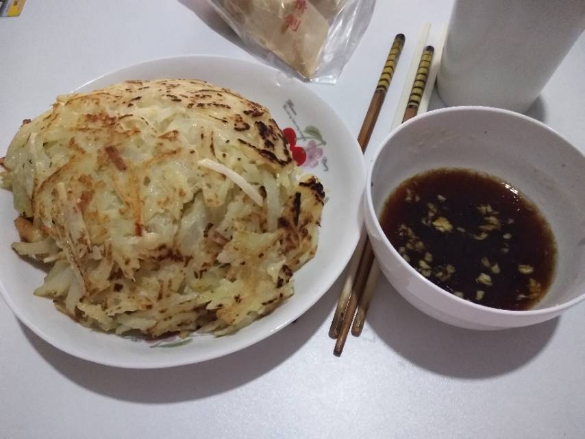 绝对好吃的的土豆丝煎