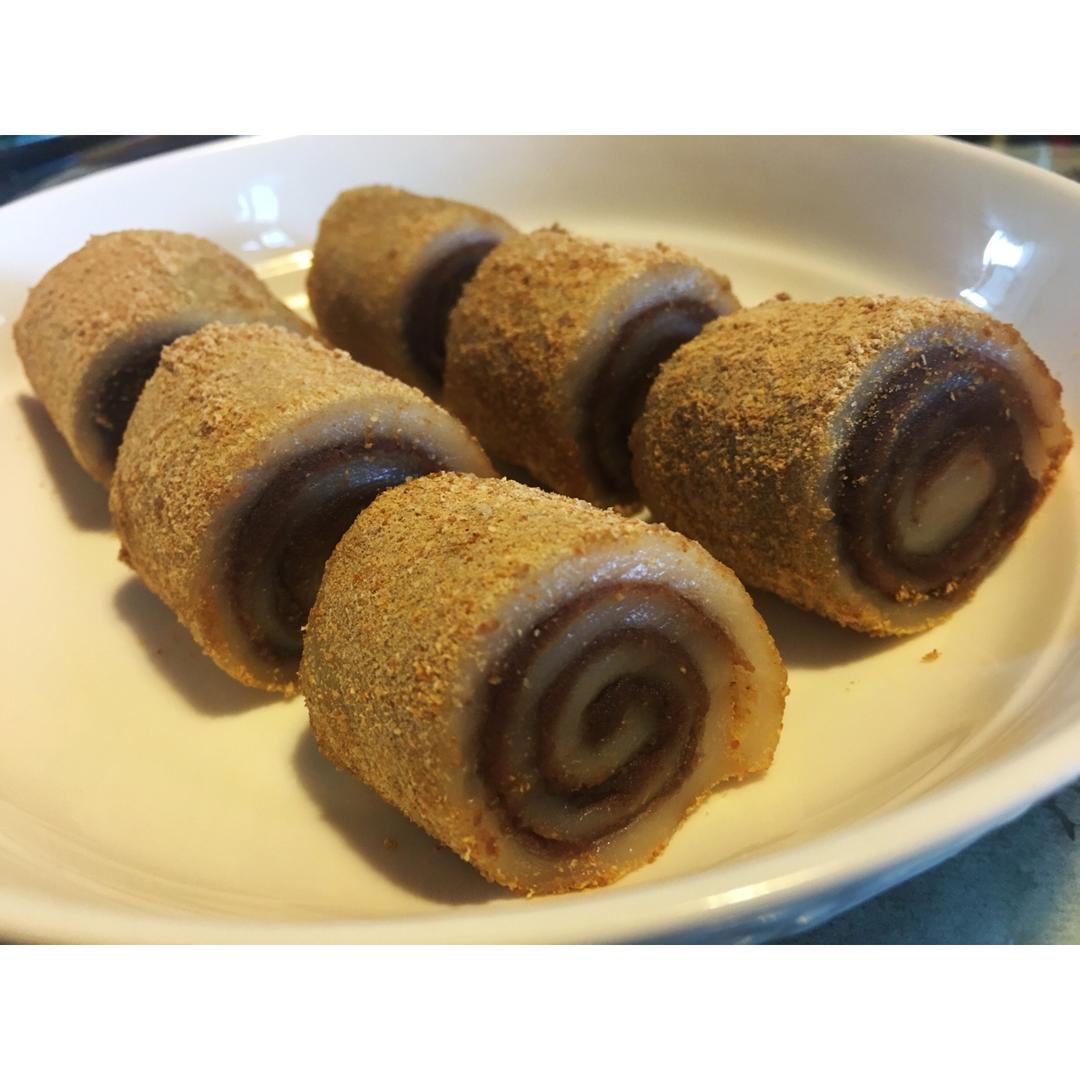 周q年糕做的驴打滚