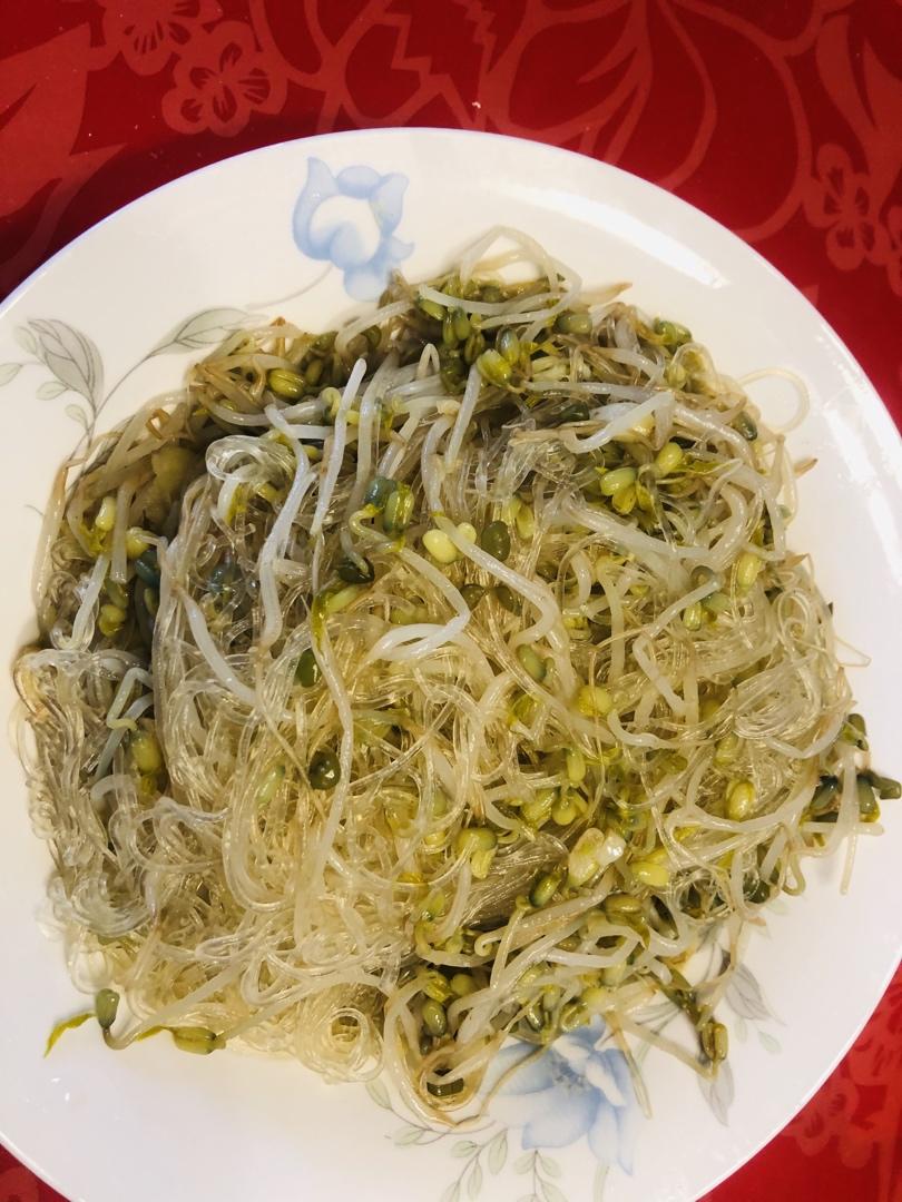 豆芽炒粉丝