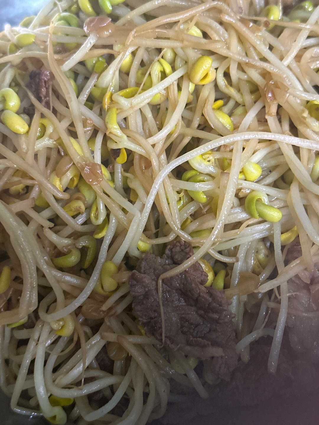 豆芽炒肉