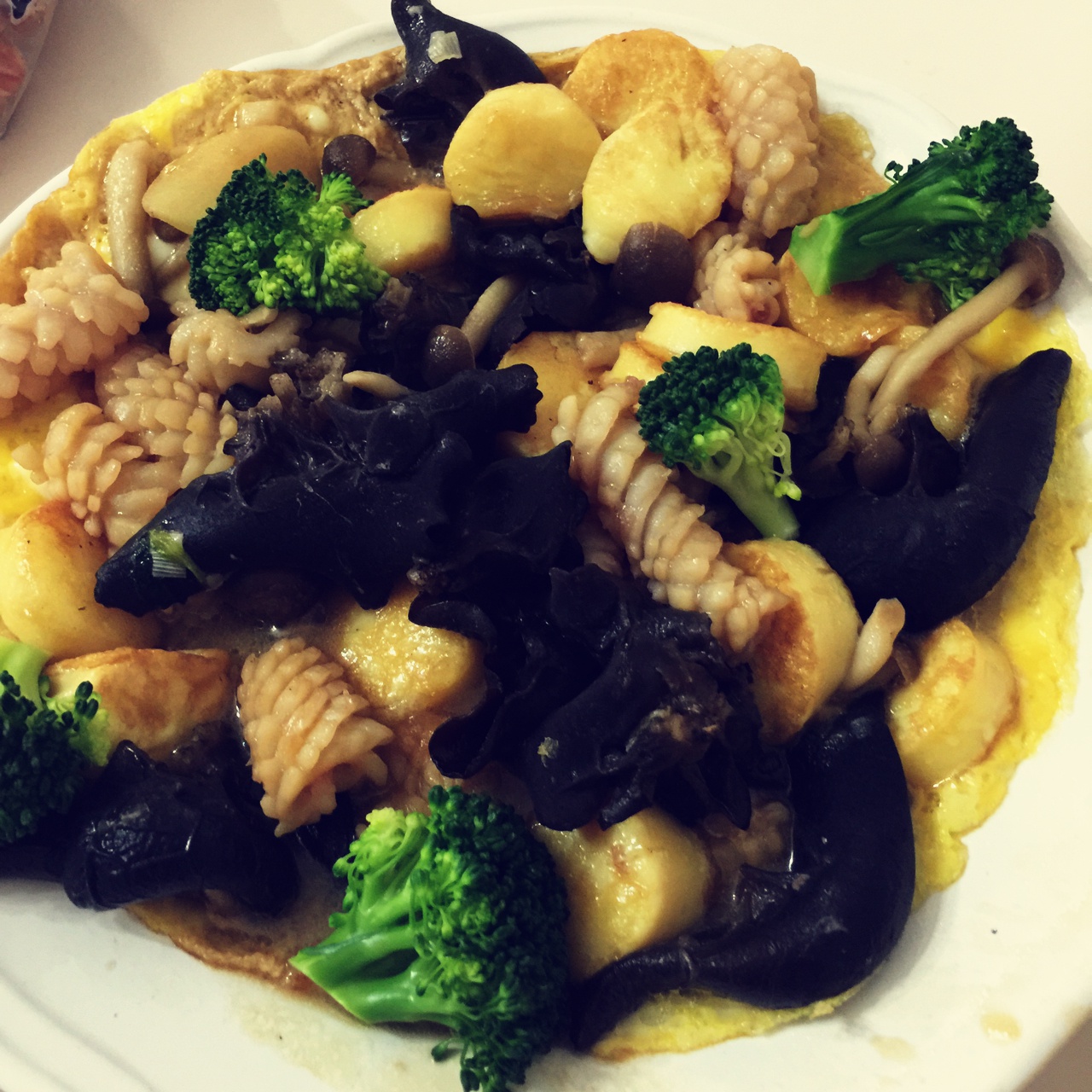 铁板海鲜日本豆腐 Seafood with Japanese Dofu