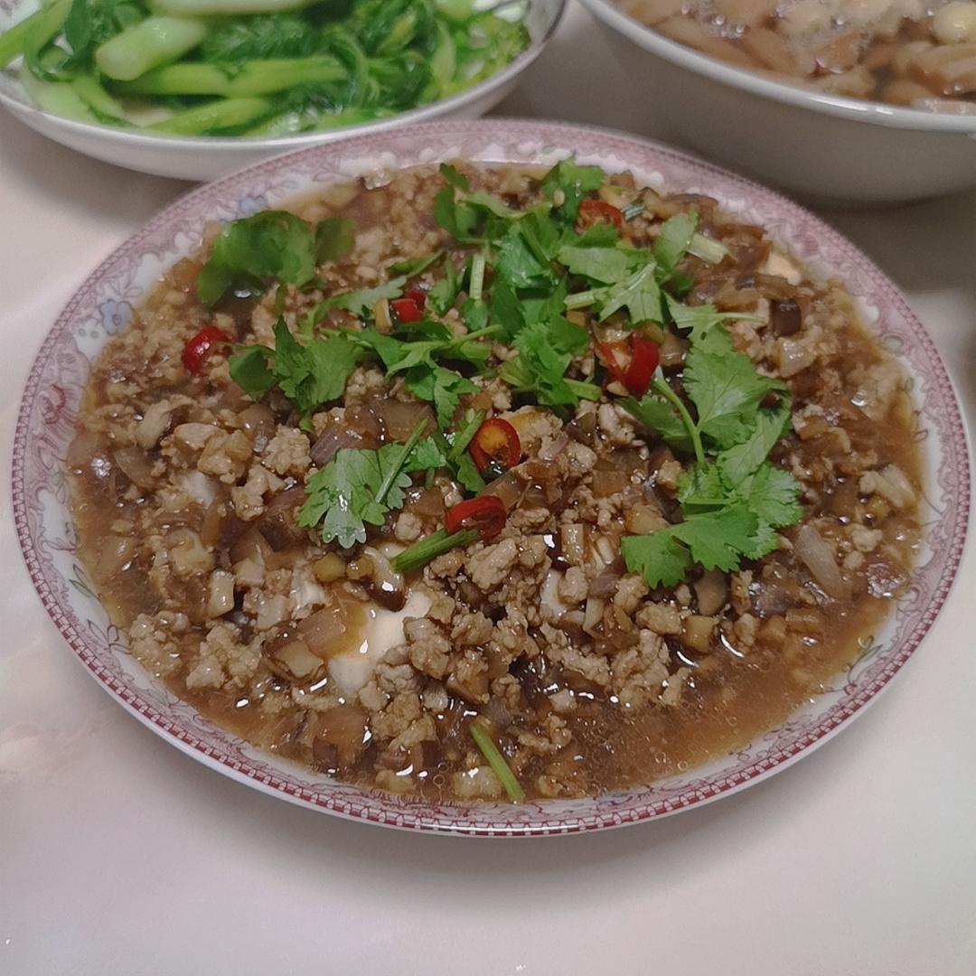 简单好吃的肉沫蒸豆腐，超下饭的家常菜
