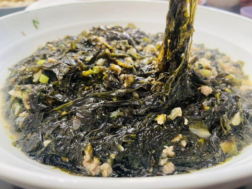 肉末虾皮炒新鲜紫菜